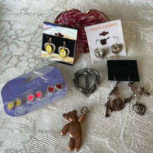 Heart Valentine 💘 Bundle Earrings & Pins